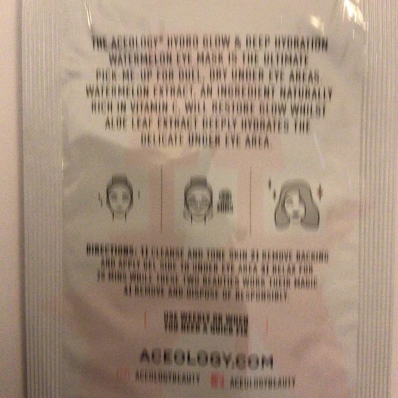 ACEOLOGY HYDRO GLOW EYE MASKS NWT - Picture 8 of 9